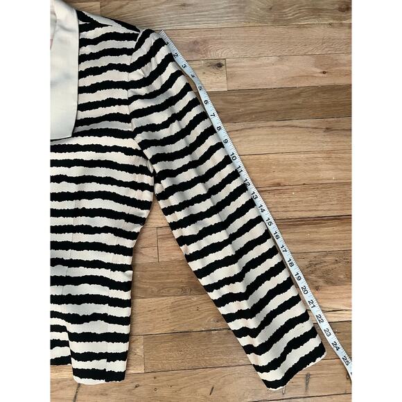 KTF by Kristinn Steinarr Womens Vintage 100% Silk Striped Work Skirt Suit Sz 10 - Picture 13 of 16